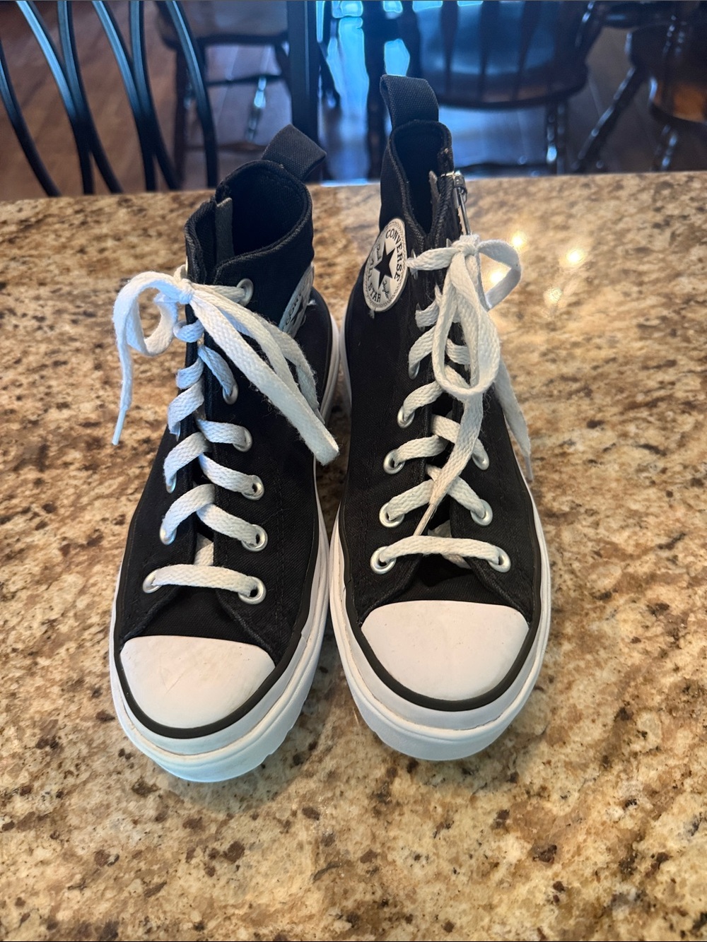 Converse Kids Black and White High-Top Sneakers